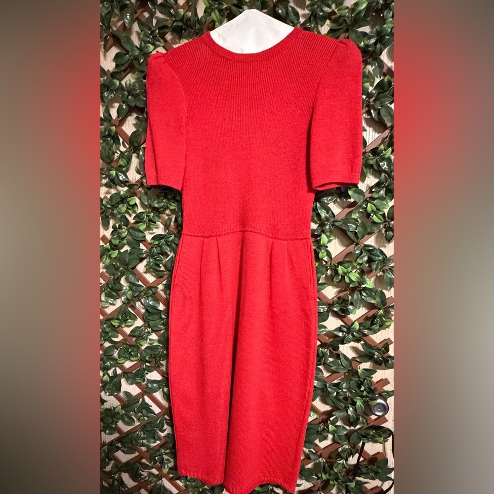 St. John Vintage  Red Knit Dress